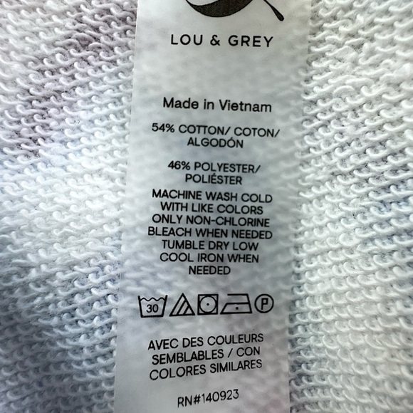 LOU & GREY | NWOT COZY COTTON TERRY TIGER STRIPE CINCH WAIST DRESS POCKETS | SM - Picture 11 of 12